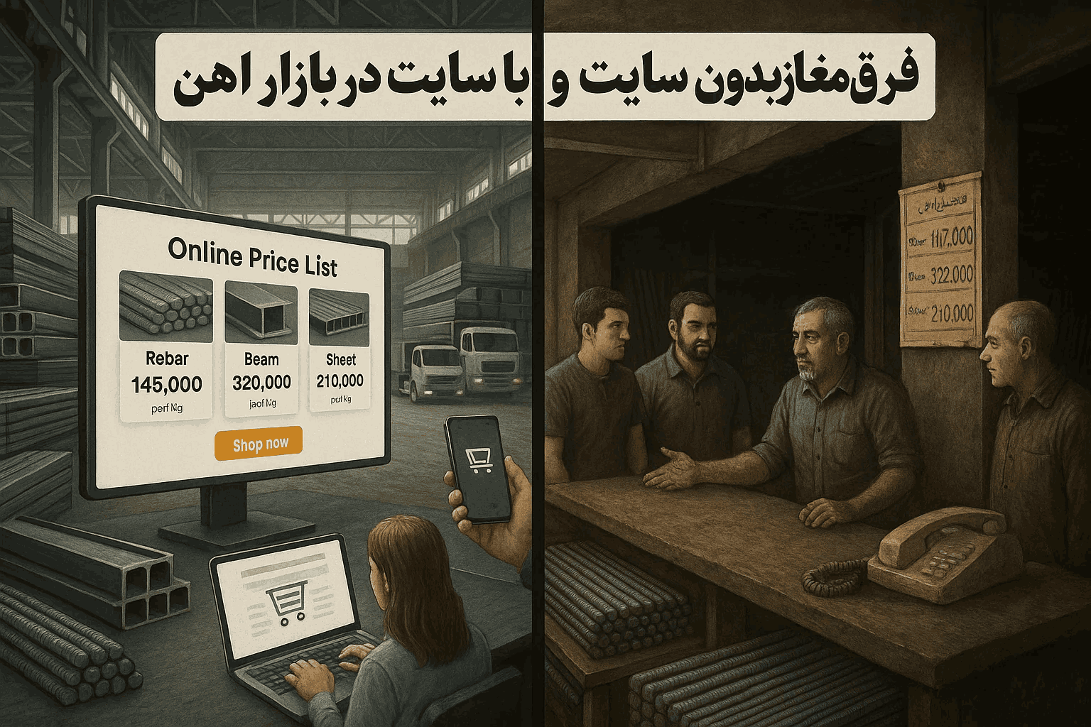 سایت به چه درد من می‌خورد؟ حرف دل و جواب برای کاسب‌های بازار آهن و فولاد