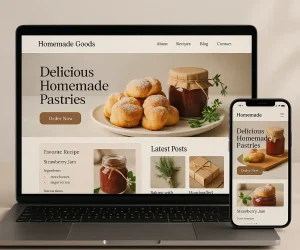 طراحی سایت برای فودبلاگرها و فروشندگان آنلاین محصولات خانگی | از آشپزخانه تا برند آنلاین