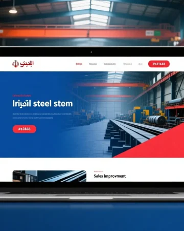 طراحی سایت بازار آهن و فولاد | افزایش فروش و اعتماد مشتریان